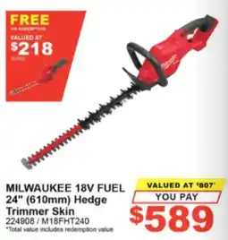 Total Tools Milwaukee 18V Fuel 24" (610mm) Hedge Trimmer Skin offer