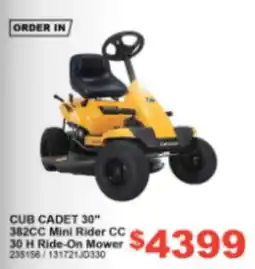 Total Tools Cub Cadet 30" 382CC Mini Rider CC 30 H Ride-On Mower offer