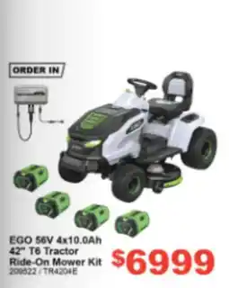 Total Tools Ego 42" T6 Tractor Ride-On Mower Kit offer