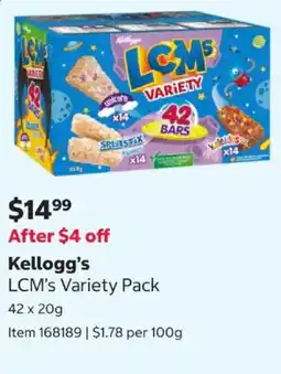 Costco Kellogg's LCM's Variety Pack offer