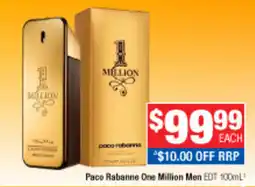 Direct Chemist Outlet Paco Rabanne One Million Men EDT offer