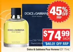 Direct Chemist Outlet Dolce & Gabbana Pour Homme EDT offer