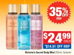 Direct Chemist Outlet Victoria's Secret Body Mist Variants offer