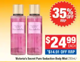 Direct Chemist Outlet Victoria's Secret Pure Seduction Body Mist offer