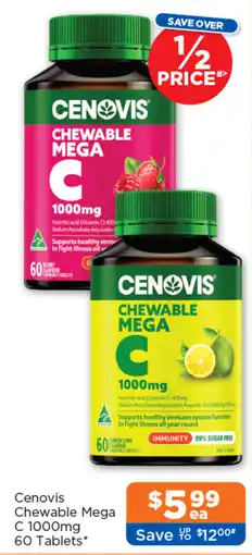 Good Price Pharmacy Cenovis Chewable Mega C 1000mg offer