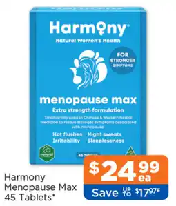 Good Price Pharmacy Harmony Menopause Max offer