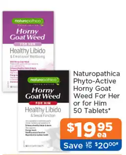 Good Price Pharmacy Naturopathica Phyto-Active Horny Goat Weed For Her or for Him offer