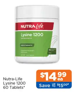 Good Price Pharmacy Nutra-Life Lysine 1200 offer