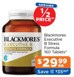 Good Price Pharmacy Blackmores Executive B Stress Formula offer