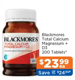 Good Price Pharmacy Blackmores Total Calcium Magnesium + D3 offer