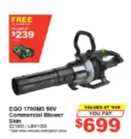 Total Tools Ego 1700M3 56V Commercial Blower Skin offer