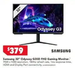 Harvey Norman Samsung 32" Odyssey G30D FHD Gaming Monitor offer