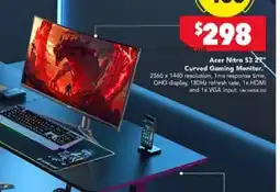 Harvey Norman Acer Nitro S3 27" Curved Gaming Monitor offer