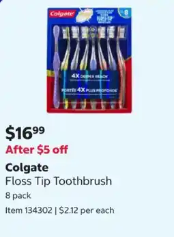 Costco Colgate Floss Tip Toothbrush offer
