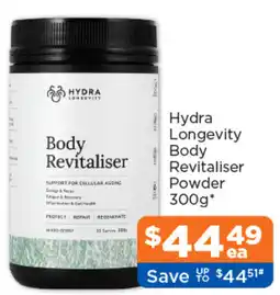 Good Price Pharmacy Hydra Longevity Body Revitaliser Powder offer