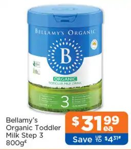 Good Price Pharmacy Bellamy's Organic Toddler Milk Step 3 offer