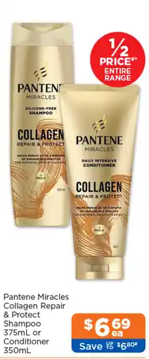 Good Price Pharmacy Pantene Miracles Collagen Repair & Protect Shampoo or Conditioner offer
