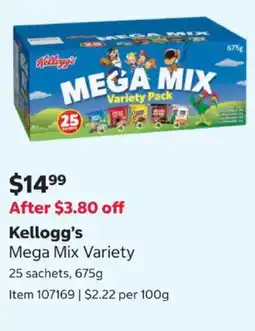 Costco Kellogg's Mega Mix Variety offer