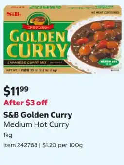 Costco S&B Golden Curry offer