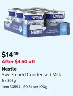 Costco Nestle Sweetened Condensed Milk offer