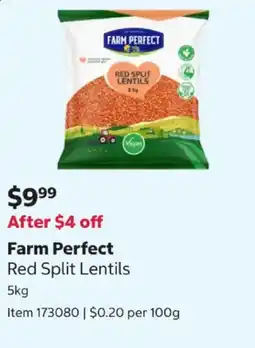 Costco Farm Perfect Red Split Lentils offer