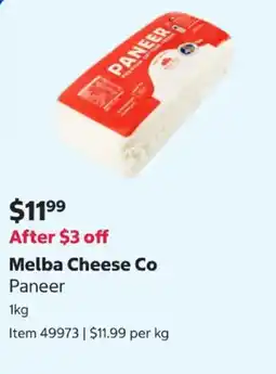 Costco Melba Cheese Co Paneer offer