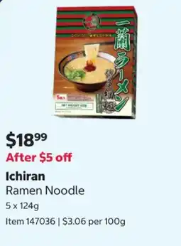 Costco Ichiran Ramen Noodle offer