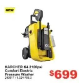 Total Tools Karcher K4 2100psi Comfort Electric Pressure Washer offer