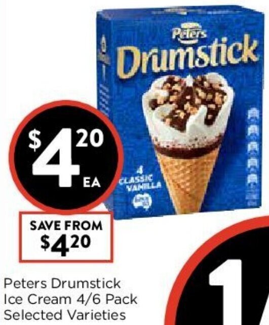 Peters Drumsticks Ice Cream offer at Foodworks