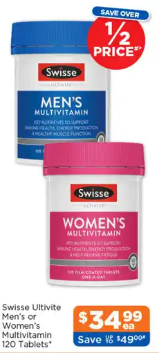 Good Price Pharmacy Swisse Ultivite Men's or Women's Multivitamin offer