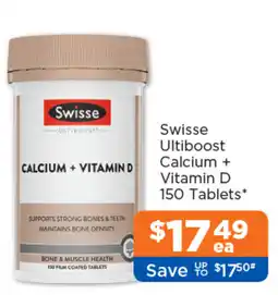 Good Price Pharmacy Swisse Ultiboost Calcium + Vitamin D offer