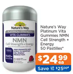 Good Price Pharmacy Nature's Way Platinum Vita Gummies NMN Cell Strength + Energy offer