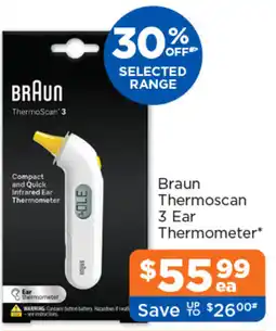 Good Price Pharmacy Braun Thermoscan 3 Ear Thermometer offer