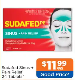 Good Price Pharmacy Sudafed Sinus + Pain Relief offer