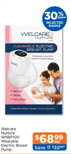Good Price Pharmacy Welcare Nurture Wearable Electric Breast Pump offer