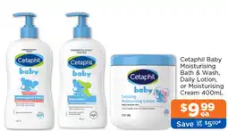 Good Price Pharmacy Cetaphil Baby Moisturising Bath & Wash, Daily Lotion, or Moisturising Cream offer