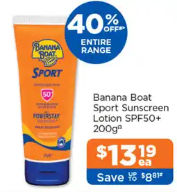 Good Price Pharmacy Banana Boat Sport Sunscreen Lotion offer