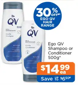 Good Price Pharmacy Ego QV Gentle Shampoo or Conditioner offer