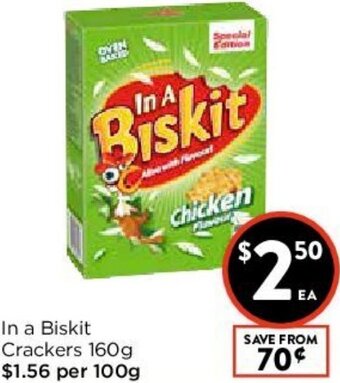 Foodworks In a Biskit Crackers 160g offer