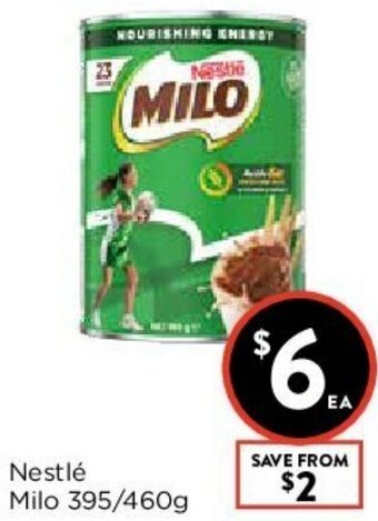 Foodworks Nestlé Milo 395/460g offer