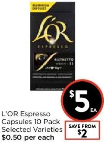 Foodworks L'Or Espresso Capsules offer