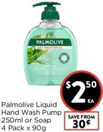 Foodworks Palmolive Liquid Hand Wash Pump 250ml offer