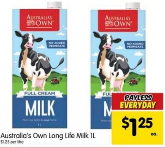Spar Australia's Own Long Life Milk 1L offer