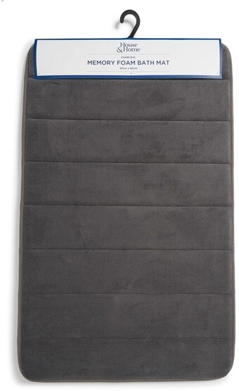 BIG W House & Home Memory Foam Bath Mat - Charcoal offer