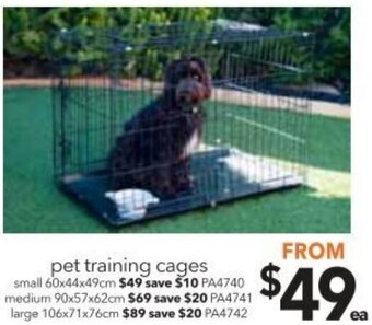 Cheap as Chips Pet Training Cages offer