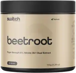 healthylife Switch Nutrition Beetroot Powder Triple Strength 6% Nitrate 30:1 - 150g offer