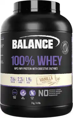 healthylife Balance 100% Whey Protein Powder Vanilla offer