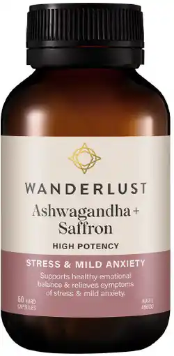 healthylife Wanderlust Ashwagandha + Saffron 60 Capsules offer