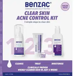 healthylife Benzac 3 Step Clear Skin Acne Control Kit offer