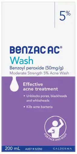 healthylife Benzac AC Moderate Strength 5.0% Acne Wash offer